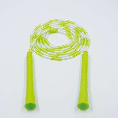 China PVC Colorful Soft Beaded Jump Rope Bamboo Joint Beaded Skipping Rope for sale