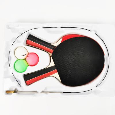 China Flex Axle Portable Table Tennis Set Wood Handle Rubber Sponge for sale