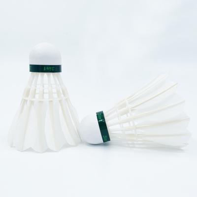 China Cheap 3in1 Type Wholesale Training Shuttlecock OEM Available Custom Natural Goose Feather Badminton Shuttlecock for sale