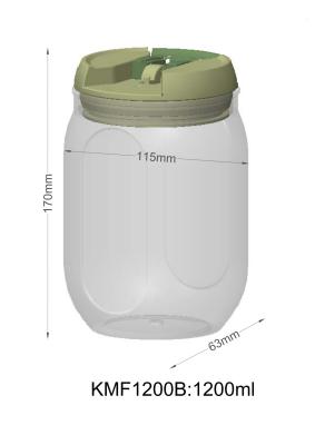 China Imprimindo o recipiente plástico personalizado da Alimento-categoria 1000ml com logotipo personalizado à venda