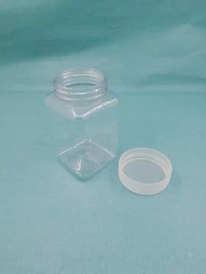 China Glossy Plastic Square Jars With Lids DustProof 250ml Capacity for sale