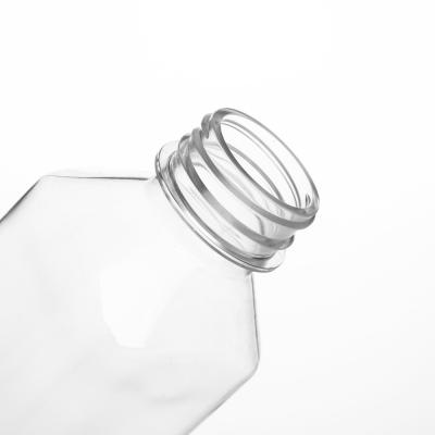 China 250ml 300ml Clear Plastic Bottles For Juices Beverage Square Shape for sale