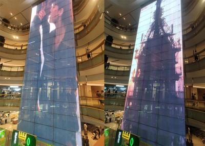 China 3.91mm Pixels Transparent Glass LED Display Screen Indoor 256x128 Dots for sale