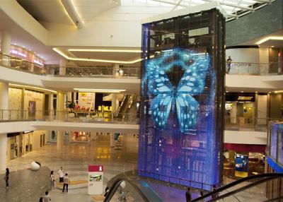 China Commercial Building Transparent Led Display Panel P3.91 Led Video Curtains 1920hz for sale