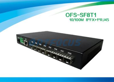 China 8×1 Fiber Optic Switch 100BASE - Fx 1 10 / 100BASE - Tx  DF SM 1310nm 20KM SC for sale