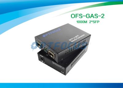 China SFP Dual Mode 2 Port Fiber Media Converter 256K 10 / 100 / 1000M for sale