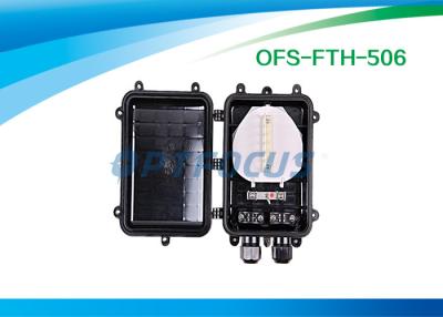 China 24 cores Fiber Optic Enclosures 2 port / 2×14 mm 4×12 mm Splicing Fiber Optic Cable for sale