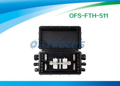 China PC Optical Fiber Splicing Enclosure Mechnical Seal Joint Box 6 Port Horizontally for sale