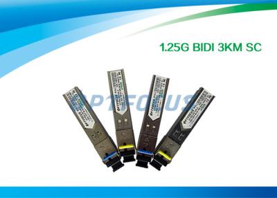 China 1.25G Bi - Di SFP Optical Transceiver 1310nm 1550nm 3km SC Connector for sale