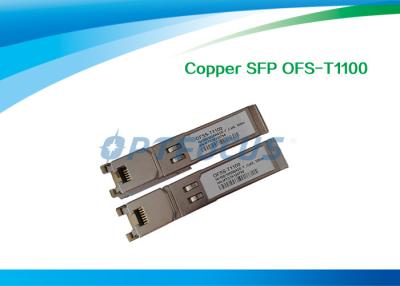 China Copper RJ45 SFP Optical Transceiver , optical fiber transceiver Gigabit Ethernet 10/100/1000M for sale