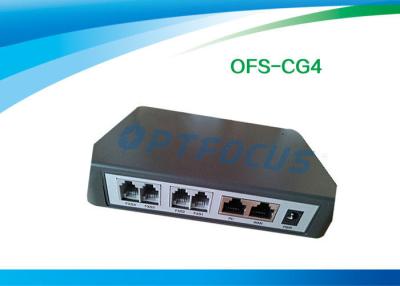 China Detección de la señal de comunicando de la tolerancia a fallos del PSTN del SORBO del negro 2FXS+2FXO del dispositivo de Voip de la entrada del G/M del puerto RJ45 2 en venta