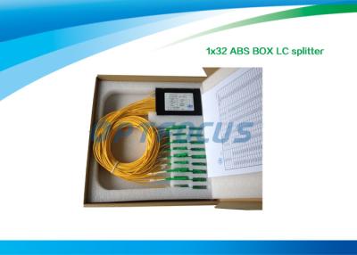 China 1310nm 1550nm Fiber Optic Splitter 1×32 FBT Coulper ABS SM DW CATV distribution for sale