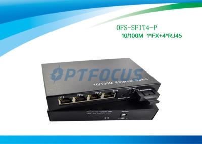 China DF SM 1310nm 20KM Power Over Ethernet POE 100BASE - Fx 4 Port 10 / 100BASE - Tx  SC for sale
