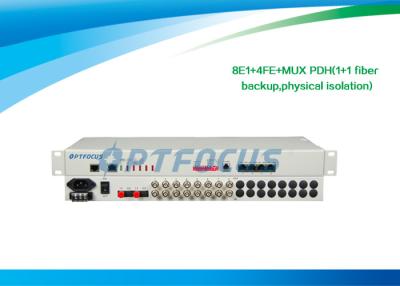 China 2.5KG 10/100Mbps PDH Multiplexer 8 E1 DC24V DC-48V AC 220V 483X138X45 mm for sale