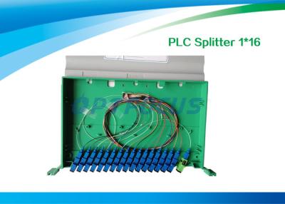 China High Reliability Fiber Optic Splitter 1 In 16 Out / 1260nm 1650nm PLC Splitter 19’‘ for sale