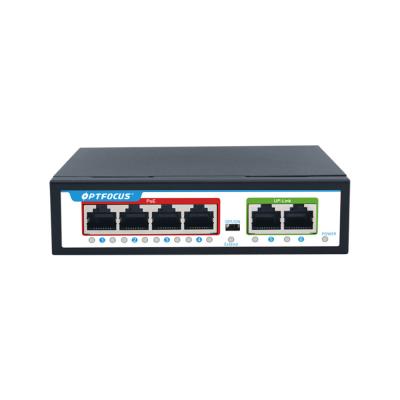 China OEM ODM factory network 24v poe switch  4*10/100mbps POE port,2*10/100mbps UP-Link port for NVR ISP FTTH CCTV for sale