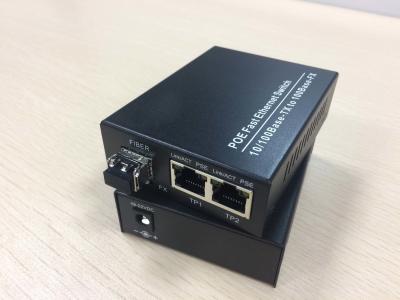 China 100M FX to 2 ports 10/100M TX Poe Ethernet Switch with SFP fiber port or SC module port for sale