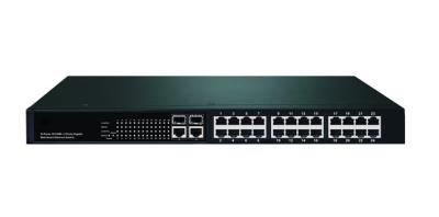 China Smart Fiber Optic Switch 24 10 /100M And 2X10/100/1000M RJ45 Ports SFP Managed Switch for sale
