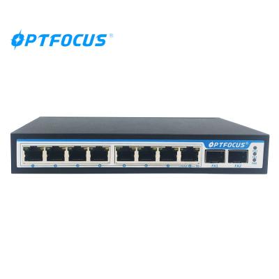 China Unmanagerment Ethernet Network Switch 8+2 10/100/1000M RJ45 Port Smart Desktop Router for sale