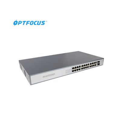China 24 port gigabit 2 Uplink PoE Network Switch Well Compability For IP Cameras for sale