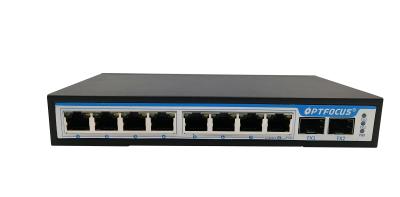 China Anomaly Link Detection PoE Network Switch 8 Port 10 / 100M SFP Port  For IP Camera for sale