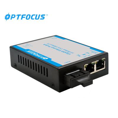 China Interruptor da fibra ótica de 2 ethernet do Sfp do gigabit do porto 3 watts para dispositivos de conexão à venda
