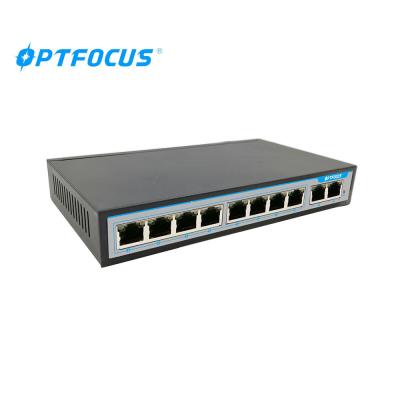 China Stable PoE Network Switch 8 Port POE Switch Gigabit Uplink OFS-PE-DT8GT2 for sale