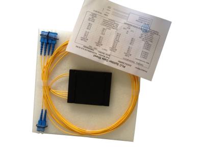 China 2*4 PLC Fiber Optic Cable Splitter Single Mode With SC APC UPC Connectors for sale