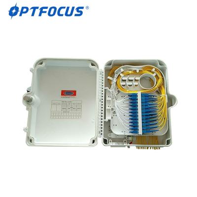 China 24 cores fiber optical terminal box waterproof IP66 indoor outdoor distribution box for sale
