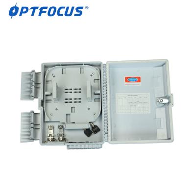China 8 16 24 cores FTTH wall-mounted outdoor terminal box for 1*8 1*16 PLC splitter à venda