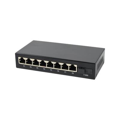 China 7W 20Gbps 20km L2 Fiber Optic Switch 8 Port 1 SFP 10/100/1000Mbps for sale