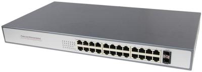 China 24 Ports Ethernet Network Switch 10/100/1000M 2 SFP Slot For CCTV Project for sale