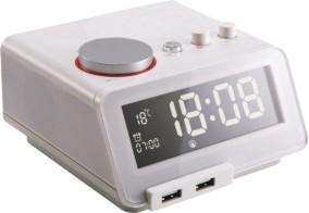 China Portable Hotel Alarm Clock CE CCC With Dual Alarm and USB Charging Port for sale