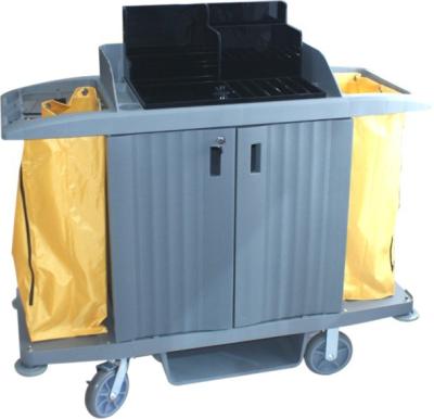 China PE Hotel Housekeeping Trolley 2pcs Large Capacity Fibre Bag 70 Liters for sale