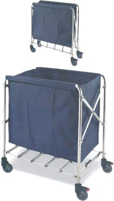 China Foldable laundry Linen Trolley For Hotel Stainless steel tube for sale