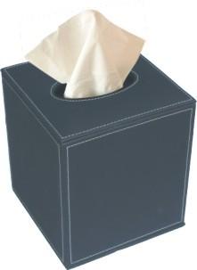 China Holding tissue Hotel Leather Products Square Tissue Box easy maintain for sale