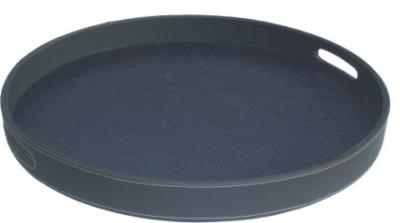 China PU Leather Hotel Room Service Trays Round Shape Dia450mm for sale