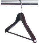 China 430*17*17mm Hotel Room Hangers Wooden Skirt Coat Hangers Metal Hook for sale