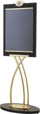 China Customized logo Hotel Display Stand MDF Free Standing Notice Board for sale