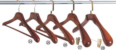 China Luxury Beech Wood Hotel Amenity Supplies Living Room Hotel Coat Hanger for sale