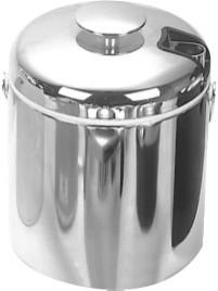 China Polished Chrome Plated Hotel Ice Buckets With Plastic Bucket Inner for sale