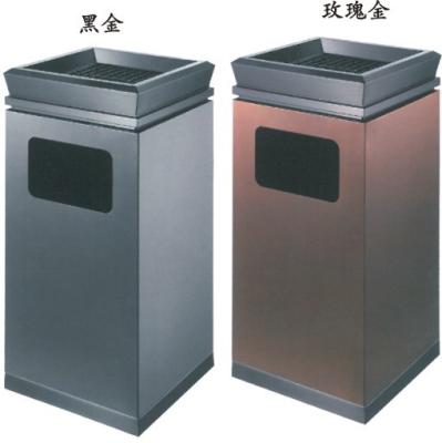 Chine Les cendriers noirs de Rose Gold Hotel Lobby Accessories d'or que les poubelles font pression en faveur de l'ascenseur tiennent Ash Trays à vendre