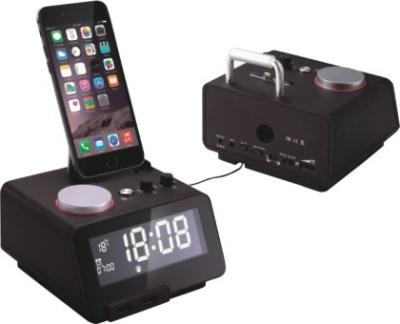 China Auto Time Synch Hotel Alarm Clock 3W Bluetooth Clock Radio 87.5MHZ-108KHZ for sale