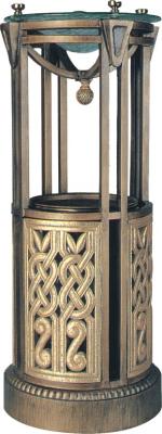 China Classical Style Hotel Lobby Accessories Ashtrays Bins Dia 370*H910mm Ancient Brass for sale