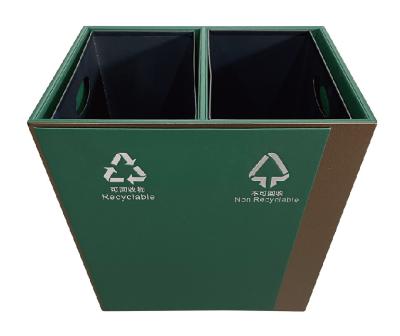 China Hotel Waste Bins Double Layer Trash Can PU Leather Cover for sale