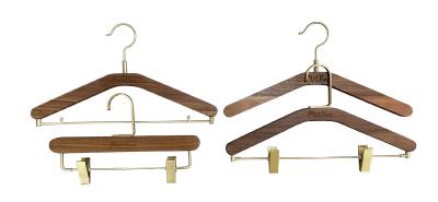 China walnut Hotel Style Clothes Hangers for Hotel Guestroom Laundry for sale