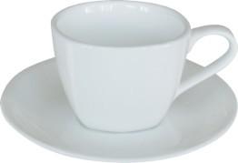 China Cerâmico branco dos copos elegantes do café da coleção do hotel da aparência à venda