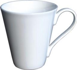 China tazas de café del hotel de 90*H107m m que beben la taza de cerámica blanca 350ml en venta