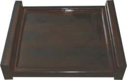 China Dark Brown Hotel Guestroom Resin Collection Towel Tray 200*150*H40mm for sale