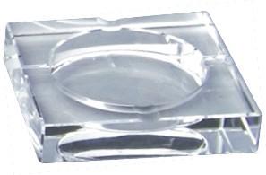 China Square Hotel Ashtrays Glass Ashtray Transparent For Guestroom for sale
